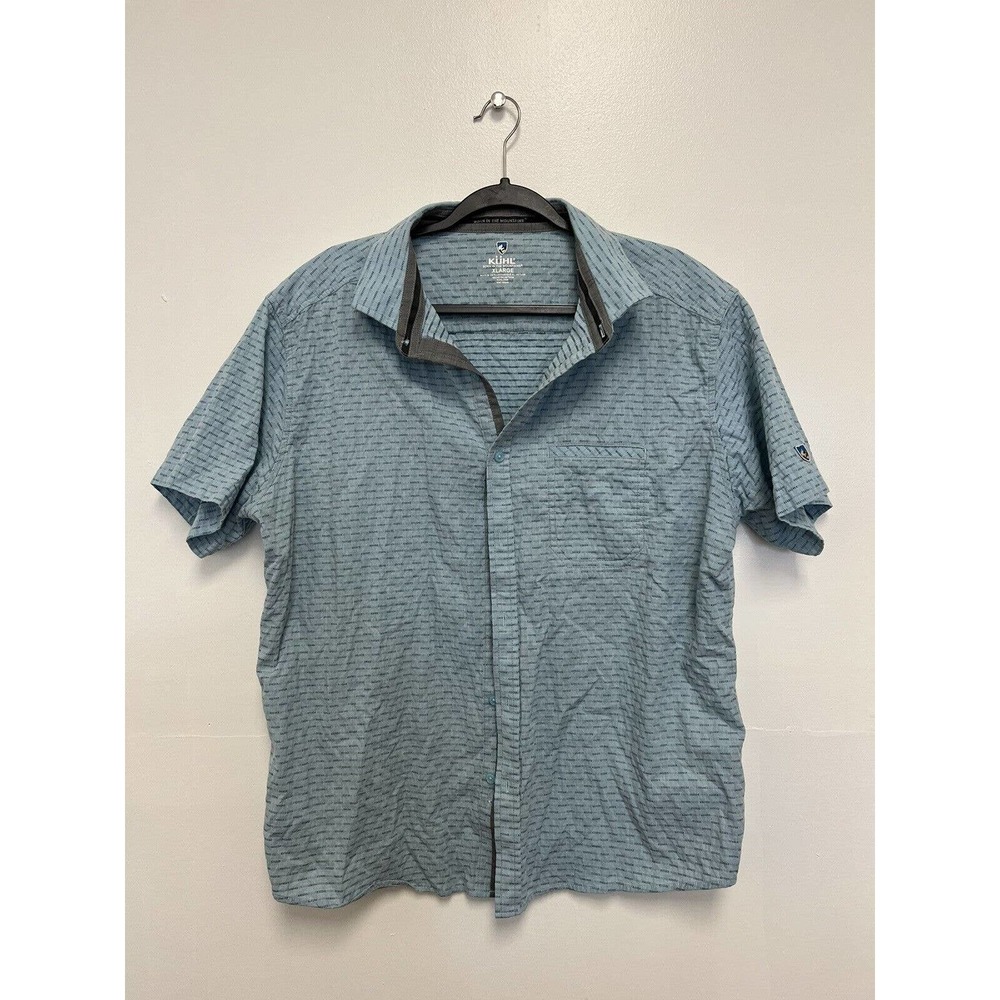 Kuhl Men's Light Blue Short Sleeve Button-Down Shirt